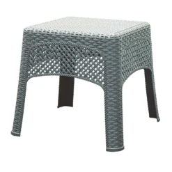 Adams® Adams Gray Square Resin Woven Side Table