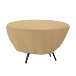 Classic Accessories Terrazzo 23 In. H X 50 In. W X 50 In. L Brown Polyester Table Cover