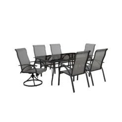 Living Accents Roscoe Black Rectangular Glass Dining Table -Patio Paradise Shop b3f02c72 df8b 4fb4 a767 54f2e3813368