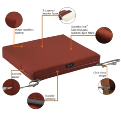 Classic Accessories Ravenna Spice Polyester Seat Cushion 3 In. H X 19 In. W X 19 In. L -Patio Paradise Shop b7b3aa70 1a33 49b9 936a d8735516cb98