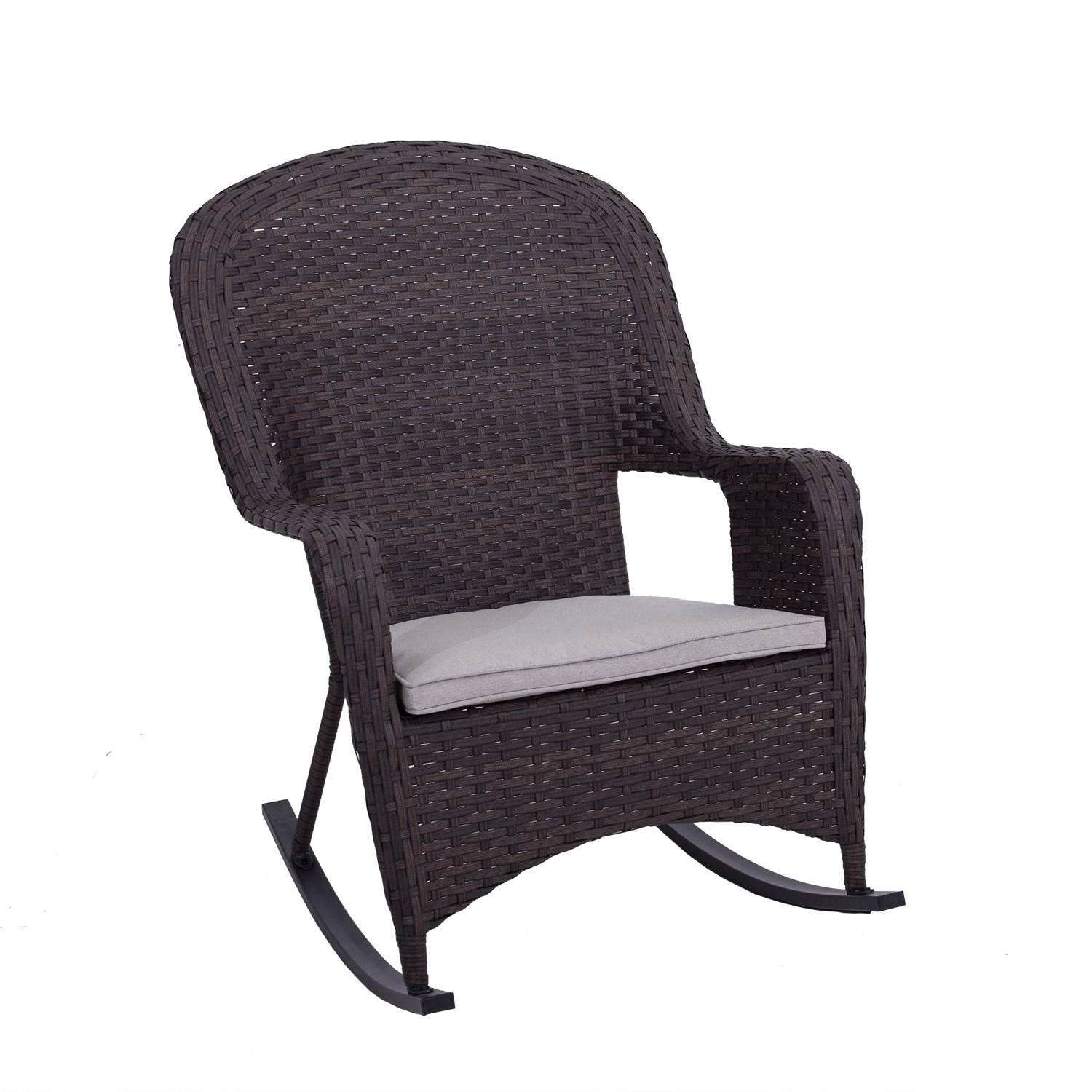 Living Accents Greenwich Brown Steel Frame Rocking Chair 1 Living Accents Greenwich Brown Steel Frame Rocking Chair