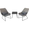 Mod Montauk 3 Pc Gray Steel Woven Chat Set Gray