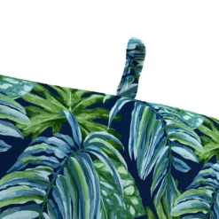 Jordan Manufacturing Blue/Green Floral Polyester Chair Cushion 4 In. H X 22 In. W X 44 In. L -Patio Paradise Shop b8a38f92 fe25 4714 be68 1408bce18307