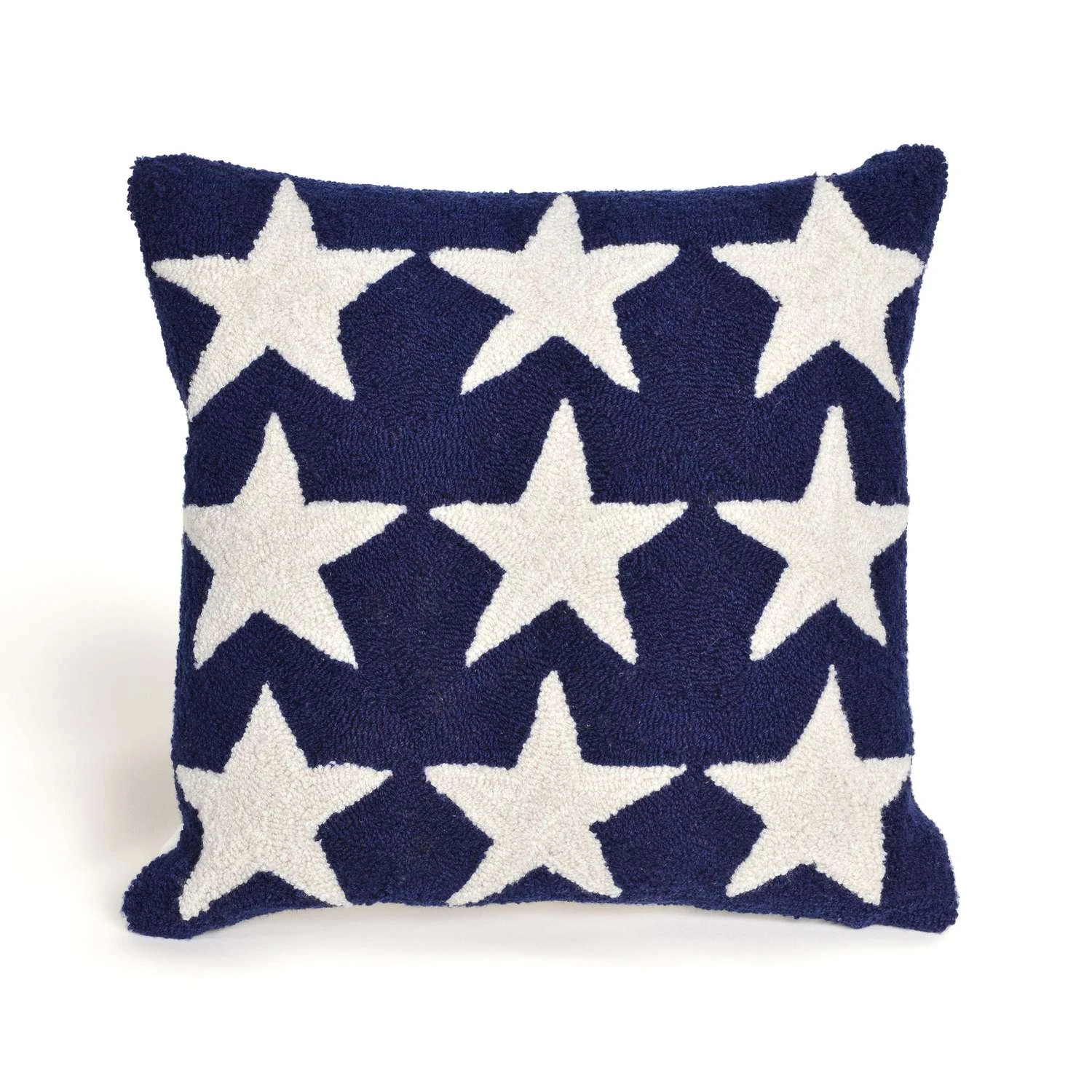 Liora Manne Frontporch Blue Stars Polyester Throw Pillow 18 In. H X 2 In. W X 18 In. L 1 Liora Manne Frontporch Blue Stars Polyester Throw Pillow 18 In. H X 2 In. W X 18 In. L