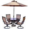 Hanover Monaco 5 Pc Bronze Aluminum Transitional Dining Set