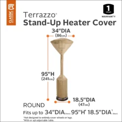 Classic Accessories Terrazzo 95 In. H X 34 In. W Brown Polyester Patio Heater Cover -Patio Paradise Shop bbc5755e b9d3 4d5b b9c0 bdcefba1878d