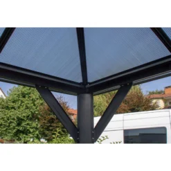 Hanover Polycarbonite Gazebo With Curtain And Netting 8.3 Ft. H X 10 Ft. W X 10 Ft. L -Patio Paradise Shop bc657215 3e92 4914 ba7e c4ffa3cc8f4d