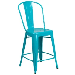 Flash Furniture 1 Pk Blue/Green Metal Contemporary Bar Stool