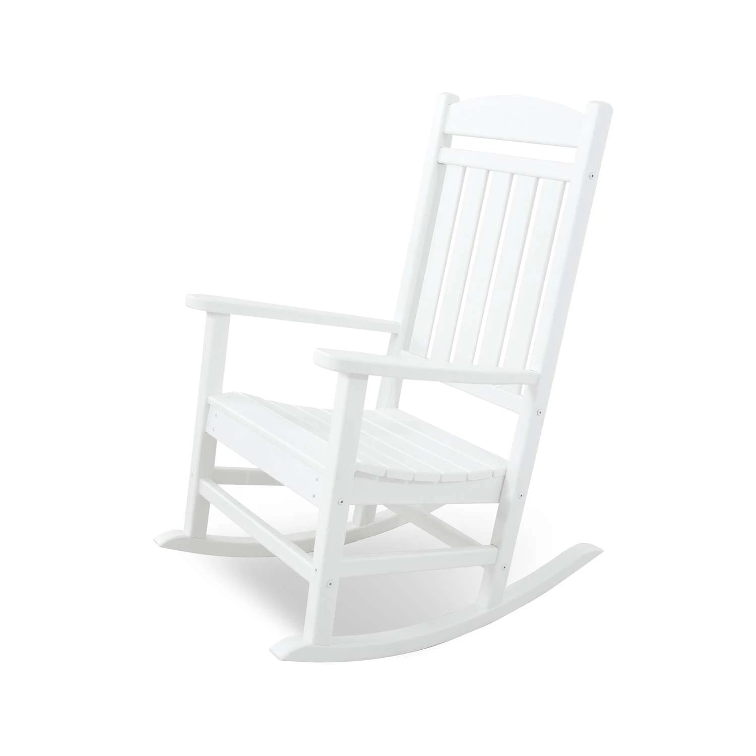 Ivy Terrace Classics White HDPE Frame Contoured Rocking Chair 1 Ivy Terrace Classics White HDPE Frame Contoured Rocking Chair