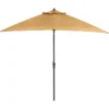 Hanover Brigantine 9 Ft. Tiltable Tan Patio Umbrella