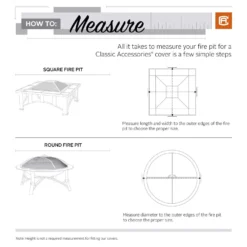 Classic Accessories 12 In. H X 36 In. W Black Polyester Fire Pit Cover -Patio Paradise Shop c341f754 917f 43b8 bb24 9724f04046d0