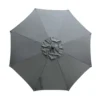 Living Accents 9 Ft. Tiltable Gray Market Umbrella