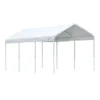 ShelterLogic Super Max Polyethylene Peak Gazebo Canopy 9.5 Ft. H X 10 Ft. W X 20 Ft. L