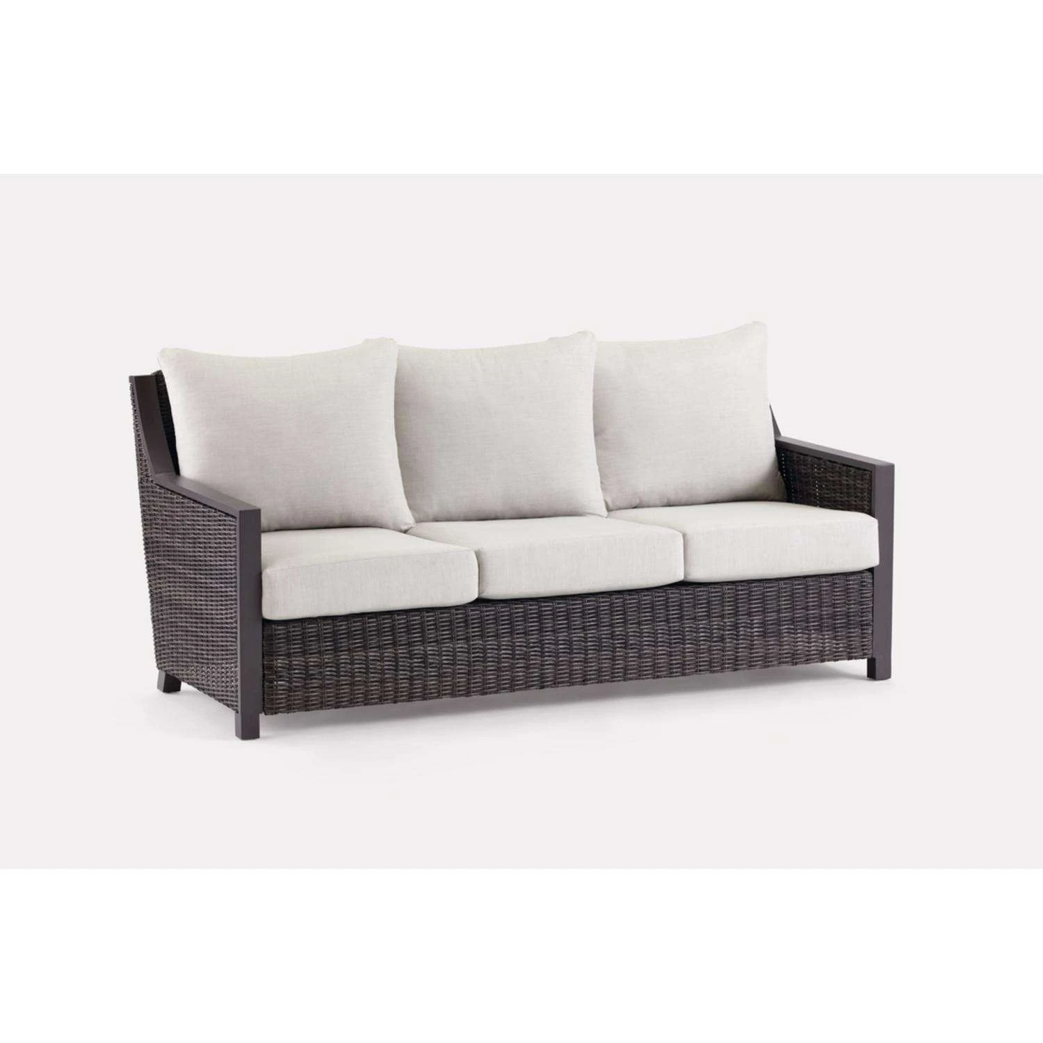 Living Accents Fullerton Brown Aluminum Frame Deep Seating Sofa Tan 2 Living Accents Fullerton Brown Aluminum Frame Deep Seating Sofa Tan - Image 2