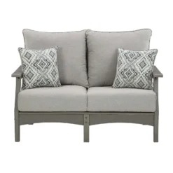 Signature Design By Ashley Visola Gray HDPE Frame Conversation Loveseat Gray
