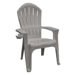 Adams® Adams Big Easy Gray Polypropylene Frame Adirondack Chair