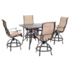 Hanover Manor 5 Pc Bronze Aluminum Traditional Dining Set