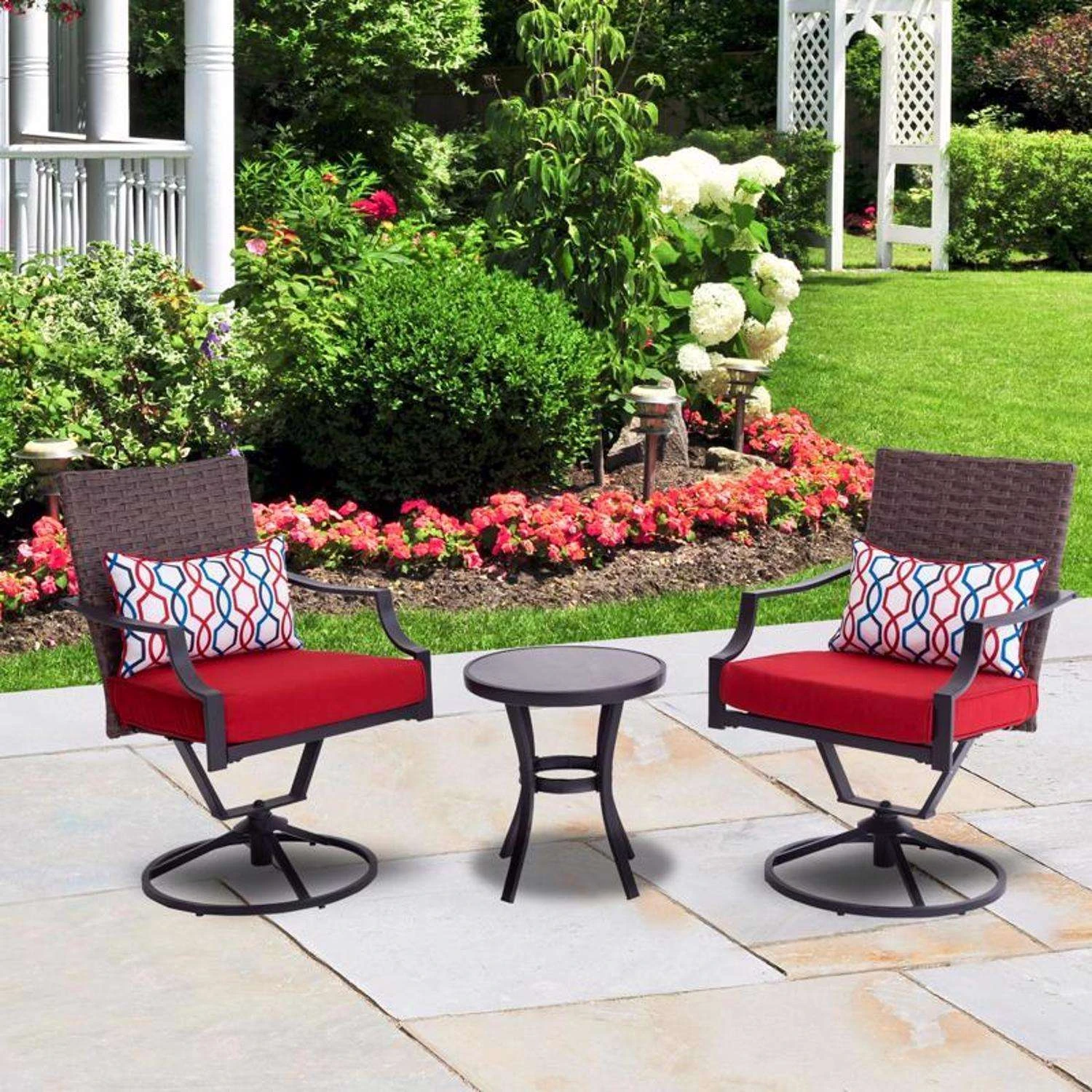Living Accents Ventura 3 Pc Steel Bistro Set 1 Living Accents Ventura 3 Pc Steel Bistro Set
