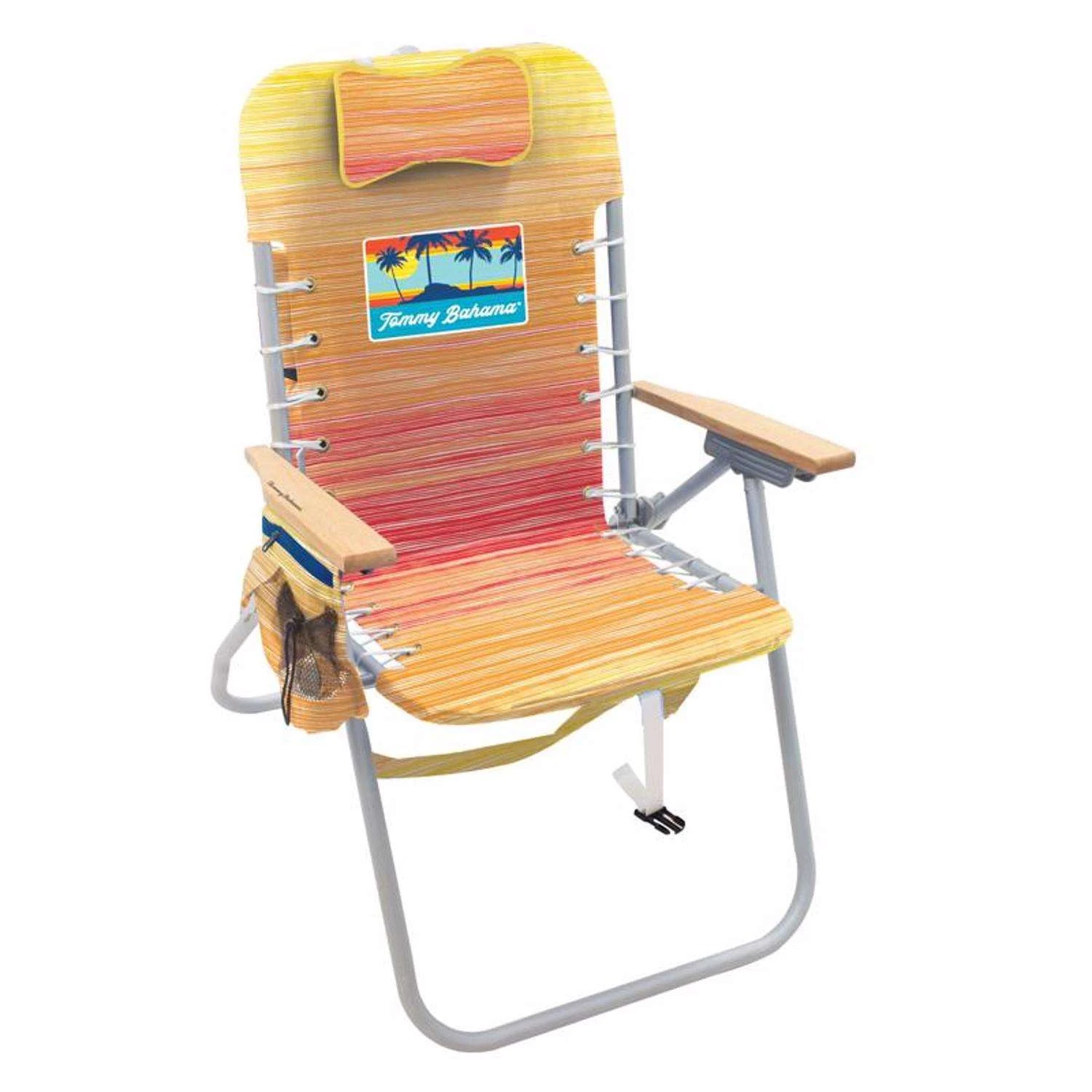 Tommy Bahama 4-Position Multicolored Beach Backpack Chair 3 Tommy Bahama 4-Position Multicolored Beach Backpack Chair - Image 3