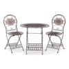 Alpine 3 Pc Brown Metal Modern Bistro Set