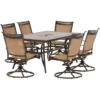 Hanover Fontana 7 Pc Brown Aluminum Dining Set