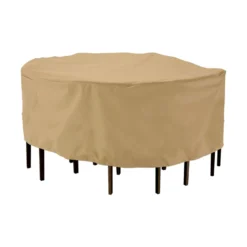 Classic Accessories Terrazzo 23 In. H X 94 In. W X 94 In. L Brown Polyester Dining Set Cover