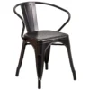 Flash Furniture Black Steel Frame Bistro Chair
