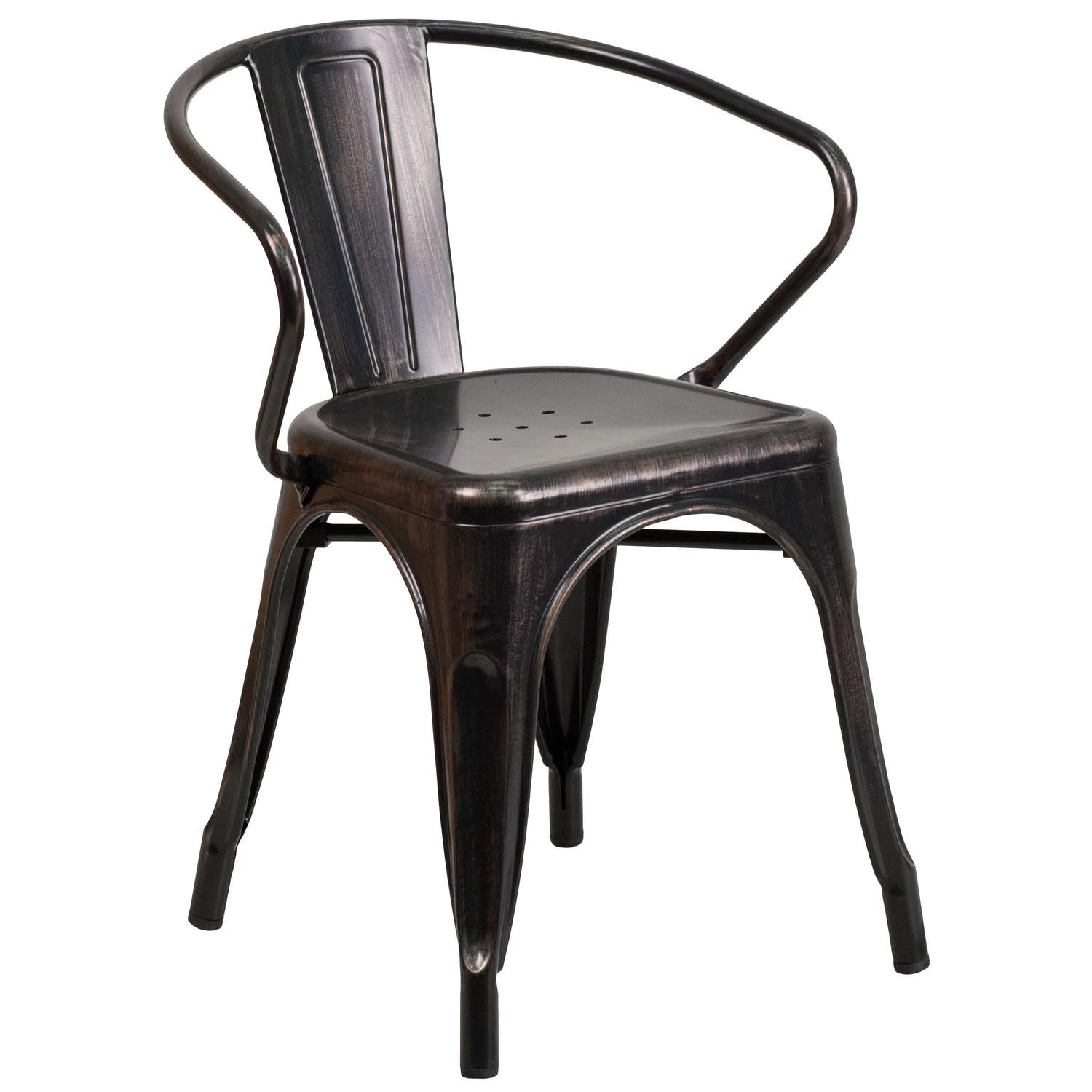 Flash Furniture Black Steel Frame Bistro Chair 1 Flash Furniture Black Steel Frame Bistro Chair