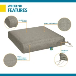Duck Covers Weekend Moonrock Casual Polyester Seat Cushion 3 In. H X 17 In. W X 17 In. L -Patio Paradise Shop cd6b18fc 41e5 4d32 aeba 63b945d48739