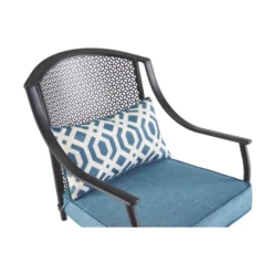 Living Accents Hattington 5 Pc Black Steel Swivel Dining Set Peacock Blue -Patio Paradise Shop d0d03b72 f99e 4de2 83a7 d7d6898aca69