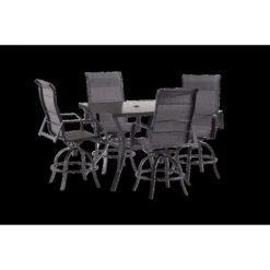 Living Accents Pacifica Black Aluminum Frame Sling Swivel Chair Blue 5 Living Accents Pacifica Black Aluminum Frame Sling Swivel Chair Blue -Patio Paradise Shop d128f910 9543 4630 9a70 5824fd55567c