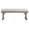 Signature Design By Ashley Beachcroft Brown Aluminum Frame Dining Bench Beige