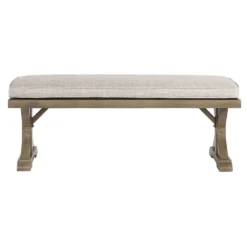 Signature Design By Ashley Beachcroft Brown Aluminum Frame Dining Bench Beige