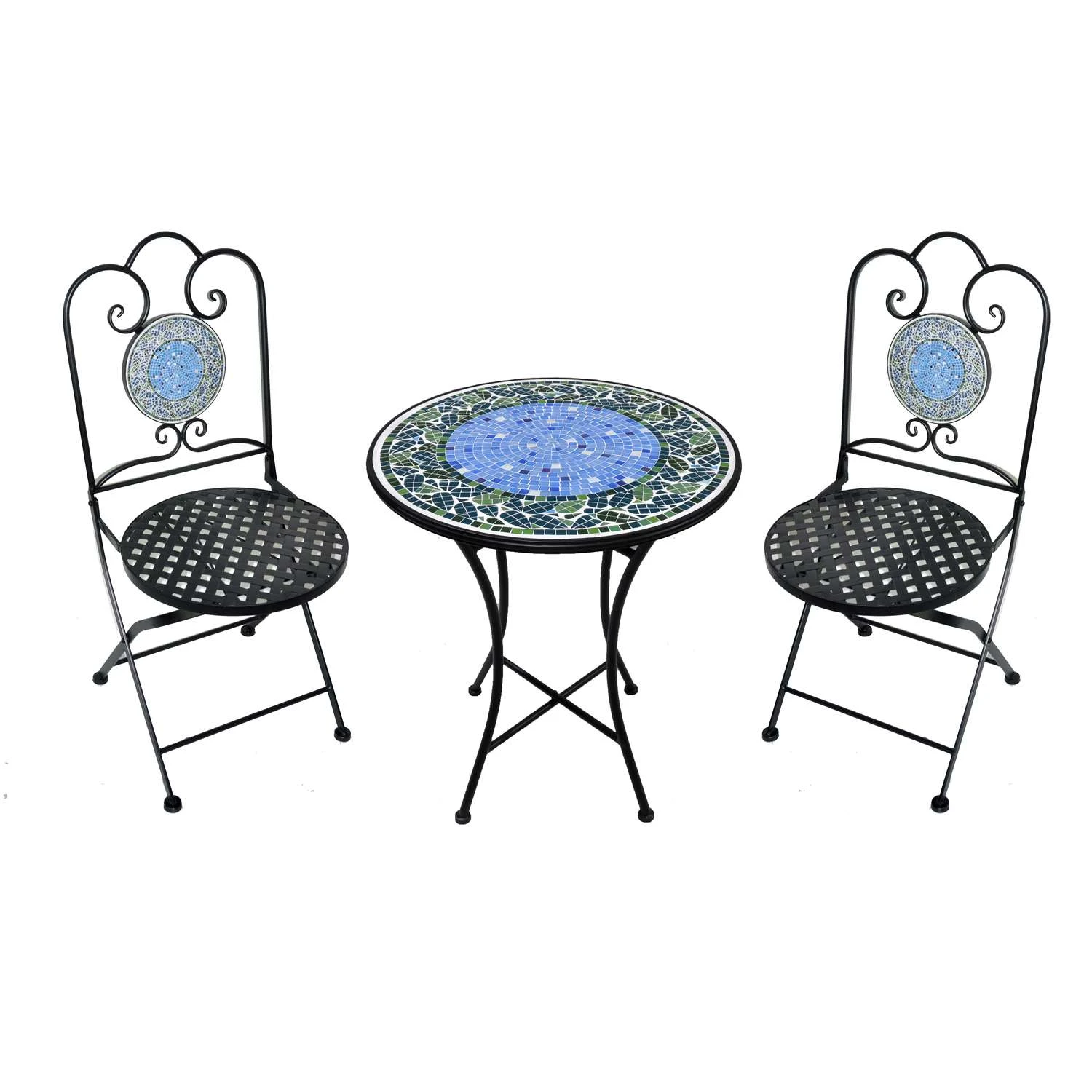 Infinity Infinity 3 Pc Black Steel Casual Bistro Set 1 Infinity Infinity 3 Pc Black Steel Casual Bistro Set