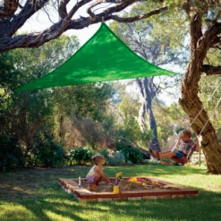 Coolaroo Polyethylene Shade Sail Triangle Shade Sail Canopy 9.9 Ft. H X 9.9 Ft. W X 9.9 Ft. L