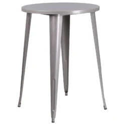 Flash Furniture 1 Pc Gray Metal Industrial Bar Table