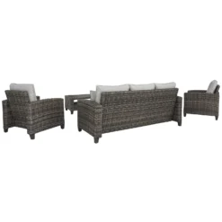 Signature Design By Ashley Cloverbrooke 4 Pc Gray Aluminum Wicker Conversation Set Gray 8 Signature Design By Ashley Cloverbrooke 4 Pc Gray Aluminum Wicker Conversation Set Gray -Patio Paradise Shop d6cd5f77 9531 4563 bb74 41d4425a4ca1