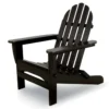 Ivy Terrace Classics Black HDPE Frame Adirondack Foldable Chair