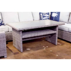 Signature Design By Ashley Naples Beach Gray Rectangular Aluminum Casual Table