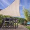 Coolaroo Ready-To-Hang Polyethylene Shade Sail Triangle Shade Sail Canopy 16.5 Ft. H X 16.5 Ft. W X