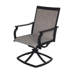 Living Accents Clark 7 Pc Black Steel Casual Dining Set Beige -Patio Paradise Shop da132e62 89ec 4725 89b3 2d7c1472e34f