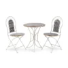Alpine 3 Pc White Metal Bistro Set