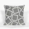 Liora Manne Visions I Silver Squares Polyester Throw Pillow 20 In. H X 2 In. W X 20 In. L