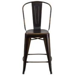 Flash Furniture 1 Pk Brown Metal Contemporary Bar Stool -Patio Paradise Shop ddd67826 cbe7 417f be38 9ef61756013a