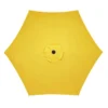 Living Accents 9 Ft. Tiltable Yellow Market Umbrella
