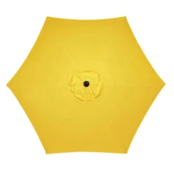 Living Accents 9 Ft. Tiltable Yellow Market Umbrella