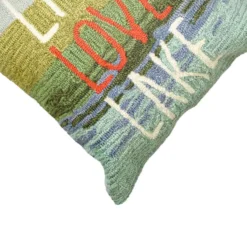 Liora Manne Frontporch Water Live Love Lake Polyester Throw Pillow 18 In. W X 18 In. L -Patio Paradise Shop e0fc344d 3096 4246 92d1 3c82df743b34