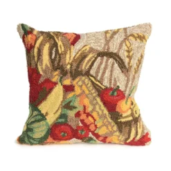 Liora Manne Frontporch Multicolored Basket Polyester Throw Pillow 18 In. H X 2 In. W X 18 In. L