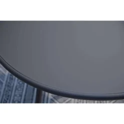 Signature Design By Ashley Palm Bliss Gray Round Glass/Steel Dining Table -Patio Paradise Shop e4b7aa1c 1185 4225 807b 7818bff8453c