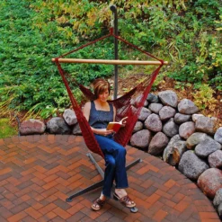 Algoma 51 In. W X 44 In. L 1 Person Red Rope Hammock -Patio Paradise Shop e5719c56 3513 4a6a b6b8 6119d2409727